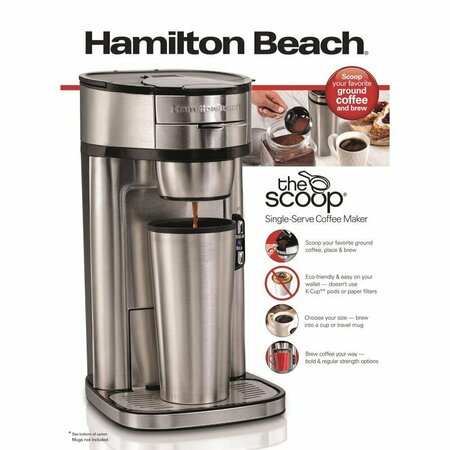 HAMILTON BEACH SNGL SRV COFFEE MAKR SLV 49981R